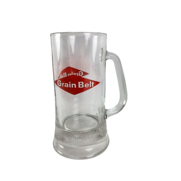 Vintage 1970s Grain Belt Heavy Glass Beer Mug 14oz. - Picture 3 of 6